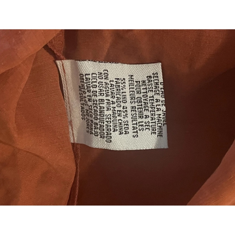 Eileen Fisher Woman Women’s Linen Silk Burnt Orange Sleeveless Top 3X Minimalist - Picture 5 of 6